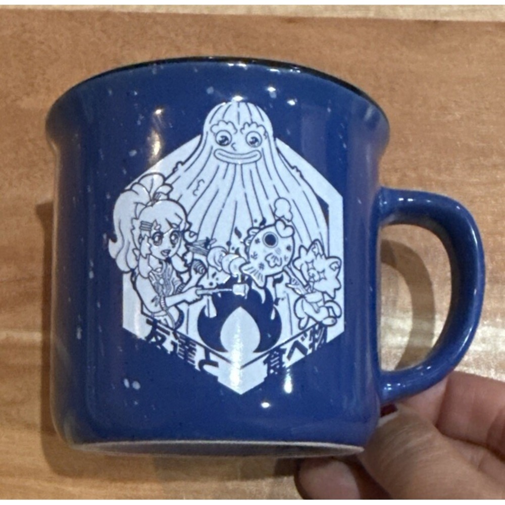 Yume Loot Anime Exclusive Blue Coffee Mug Camping Style Loot Crate 2019 EUC